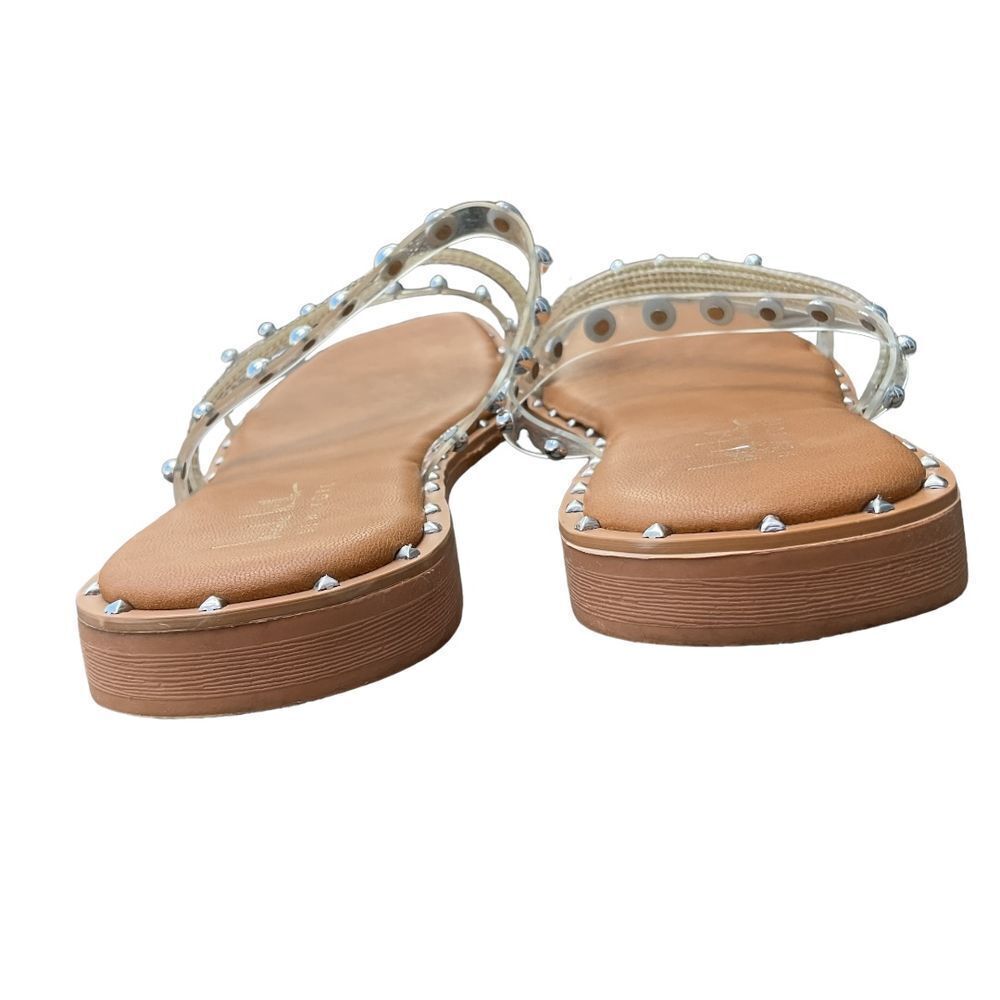 Nicole Miller New York Strappy Studded‎ Rhinestone Slip On Sandals Size 10 - Picture 5 of 9